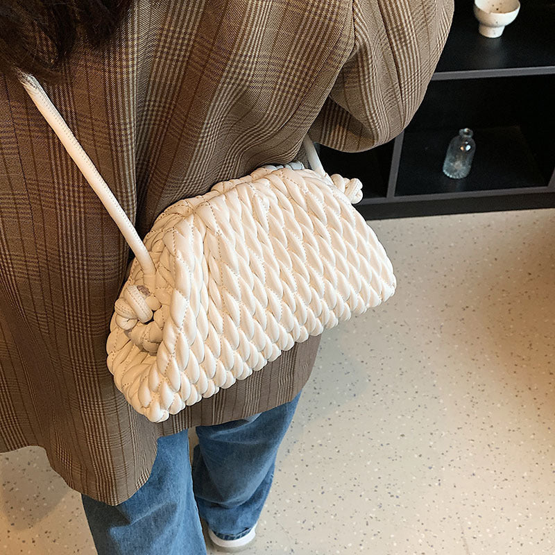 Sac nuage plissé à la mode avec broderie occidentale pour fille