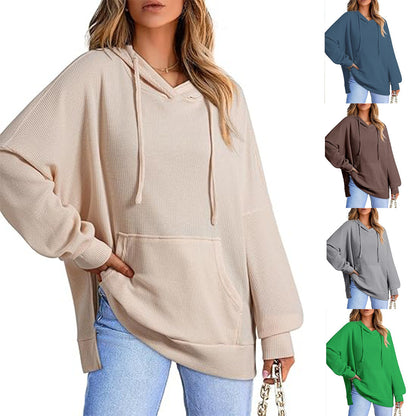 Sweat-shirt à manches longues avec poche pour femme