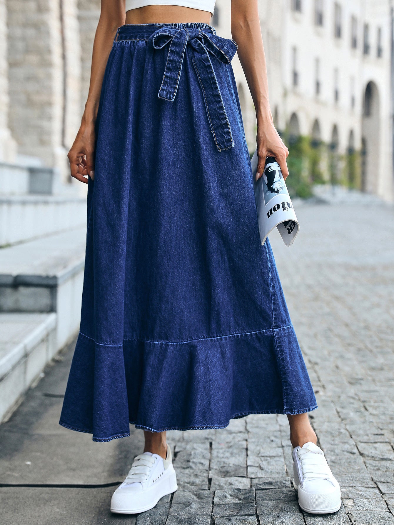 Jupe en jean décontractée à la mode pour femmes