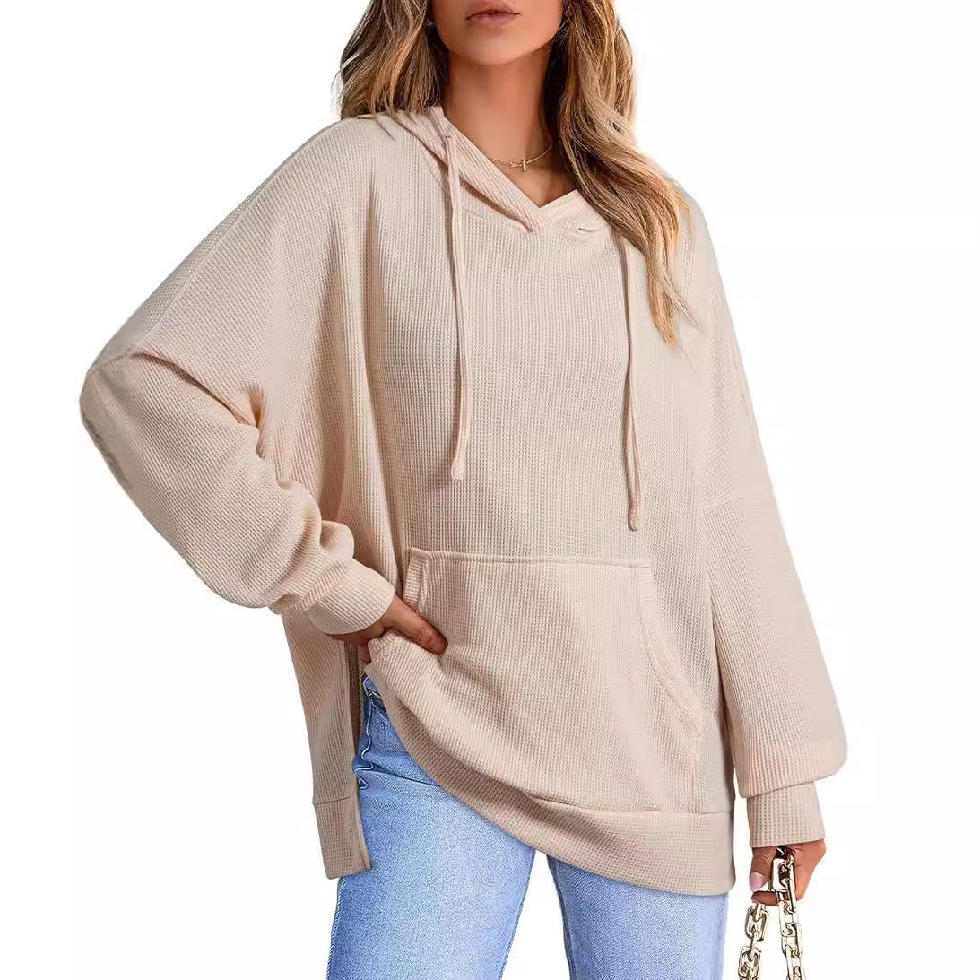 Sweat-shirt à manches longues avec poche pour femme