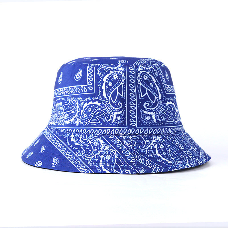 Cashew Full Print Double-sided Fisherman Outdoor Sunshade Sports And Leisure Basin Hat