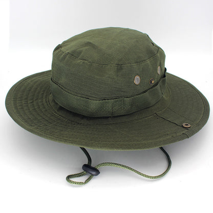 Panama Bucket Hat Outdoor Men Summer Fishing Hunting Military Safari Boonie Cotton Unisex Women Summer Bob Sun Camo Amy Green