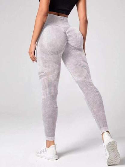 Leggings sans couture à conception creuse, taille haute, levage des hanches, course à pied, sport, fitness, yoga, vêtements pour femmes à la mode