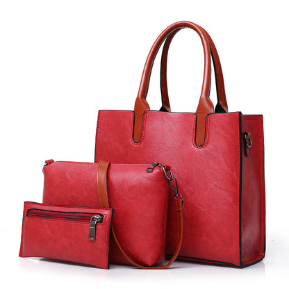 Three-piece Women's Bag European And American Fashion Retro