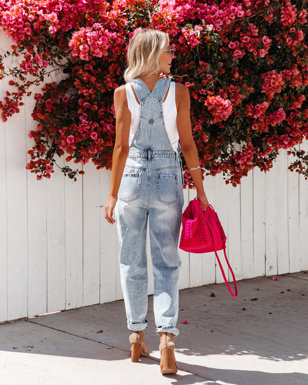 Denim Women's Jumpsuit With Shoulder Straps