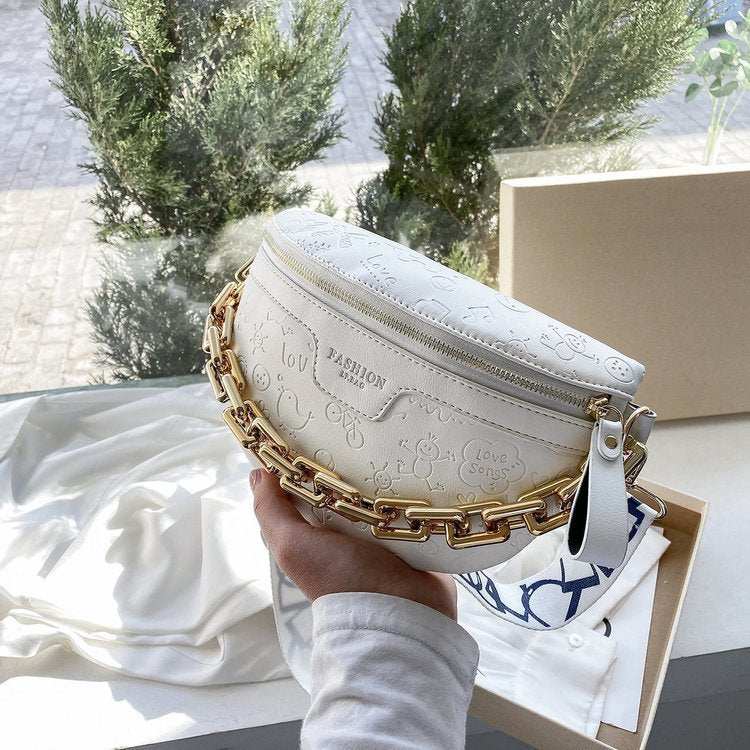 Sac à bandoulière à large bande pour femme