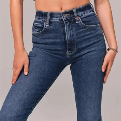 Lässige, einfarbige Jeans für Damen