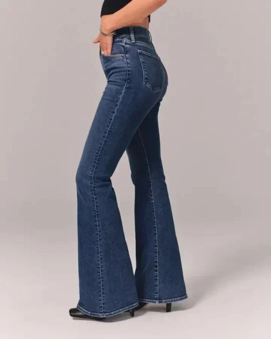 Jeans décontractés de couleur unie pour femmes