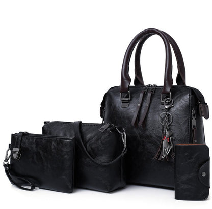 Multi-piece set New wave fashion handbag bag retro simple child bag shoulder bag Messenger bag