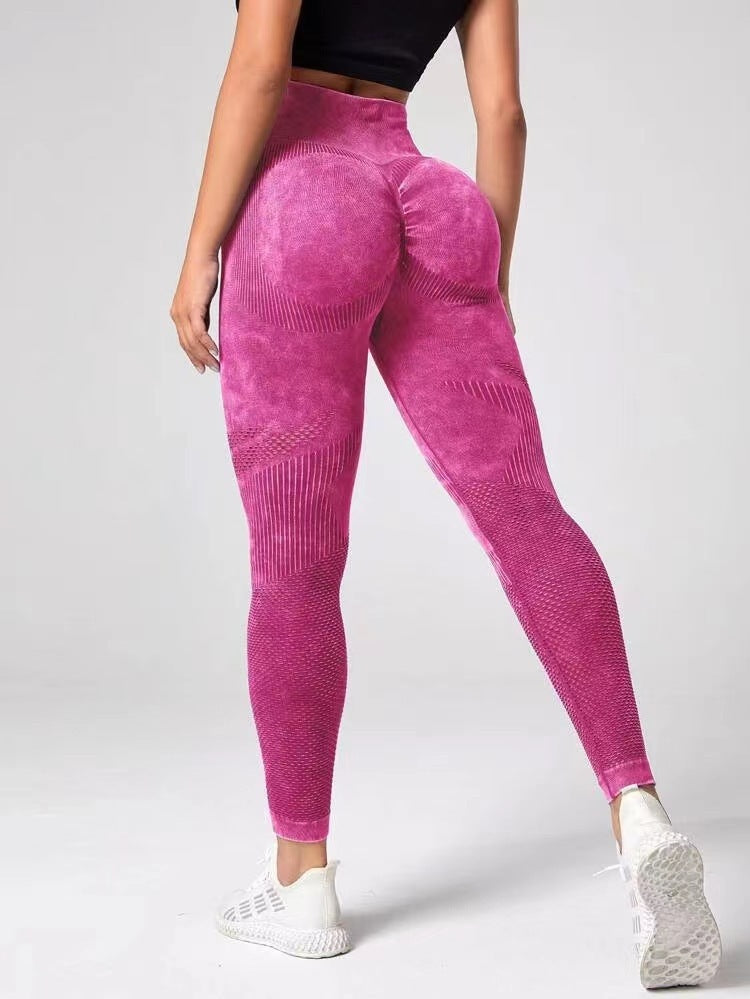 Leggings sans couture à conception creuse, taille haute, levage des hanches, course à pied, sport, fitness, yoga, vêtements pour femmes à la mode