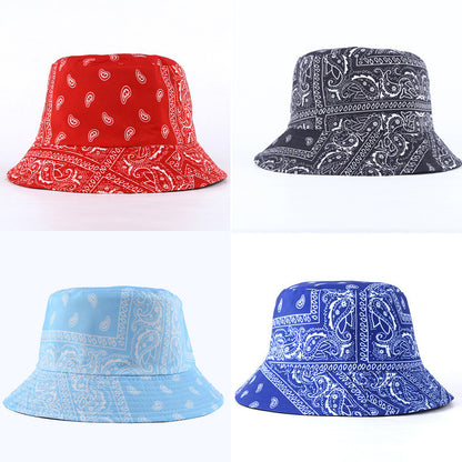 Cashew Full Print Double-sided Fisherman Outdoor Sunshade Sports And Leisure Basin Hat