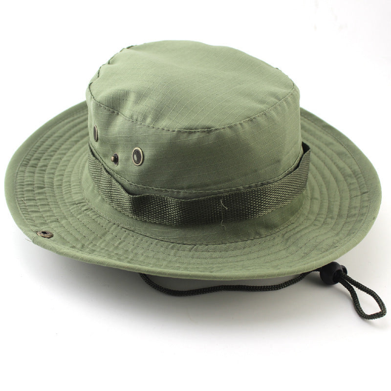 Panama Bucket Hat Outdoor Men Summer Fishing Hunting Military Safari Boonie Cotton Unisex Women Summer Bob Sun Camo Amy Green