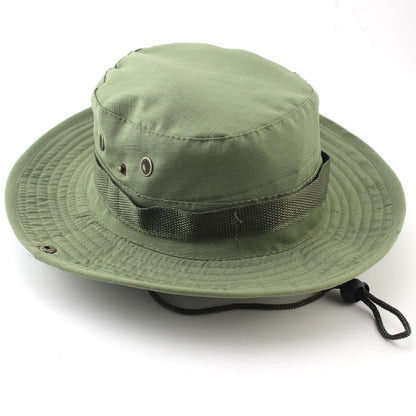 Chapeau Panama Bob Extérieur Hommes Été Pêche Chasse Militaire Safari Boonie Coton Unisexe Femmes Été Bob Soleil Camo Amy Vert