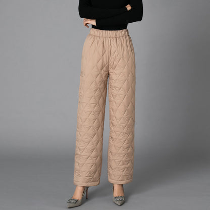 Oversized Casual Straight-Fit Down Cotton Pants