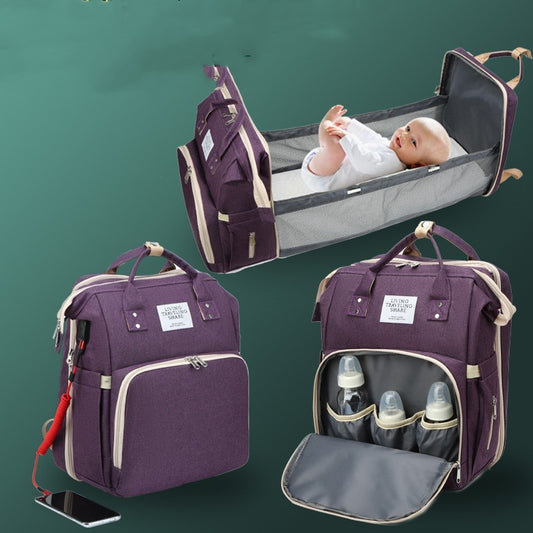 Portable Double-shoulder Large-capacity Mommy Bag