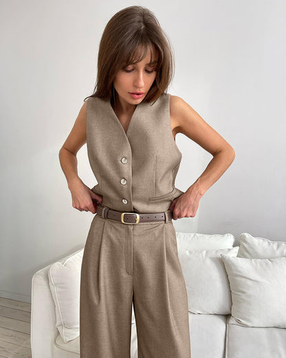 Été Nouveau Gilet Costume Pantalon Costume