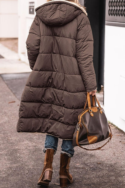 Veste à capuche en coton de couleur unie pour femme, manteau à manches longues