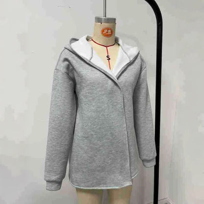 Manteau polaire à capuche pour femme