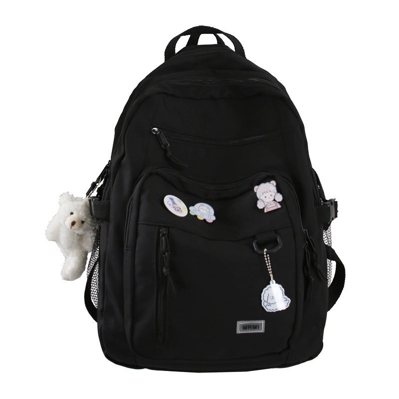 Large Capacity Multi Pocket Schoolbag Female College Student Backpack