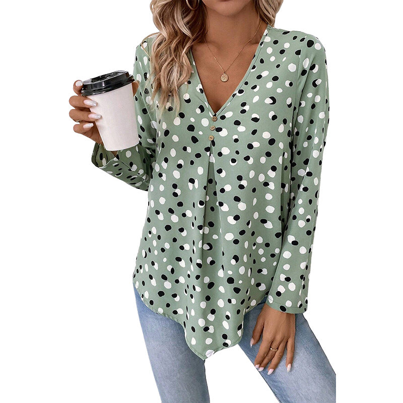 Women's European And American-style Sweet Long-sleeved Top