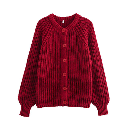 Fashionable Knitted Cardigan Easy Matching Coat