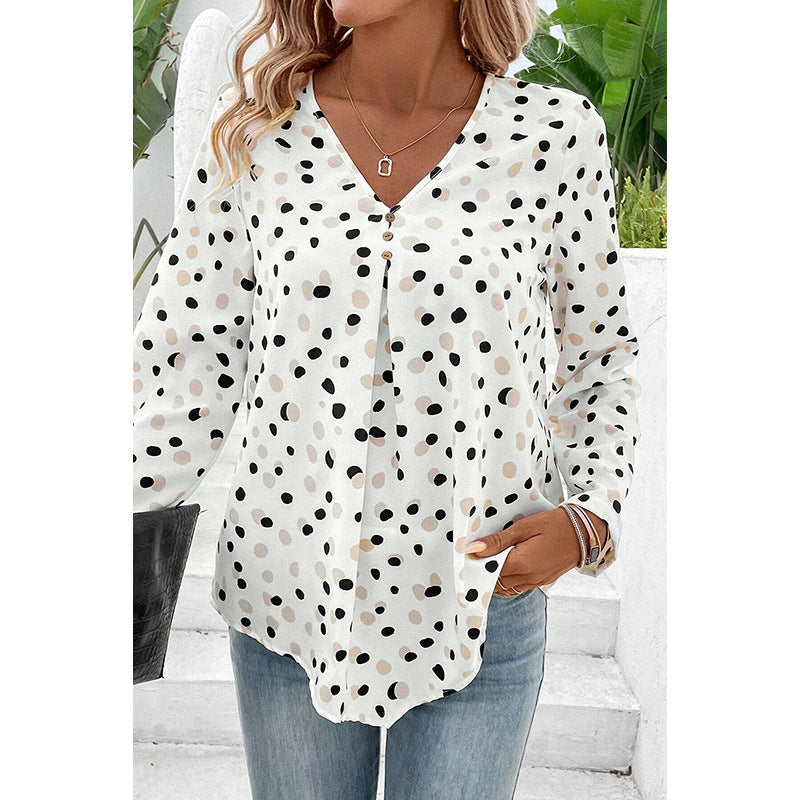 Women's European And American-style Sweet Long-sleeved Top