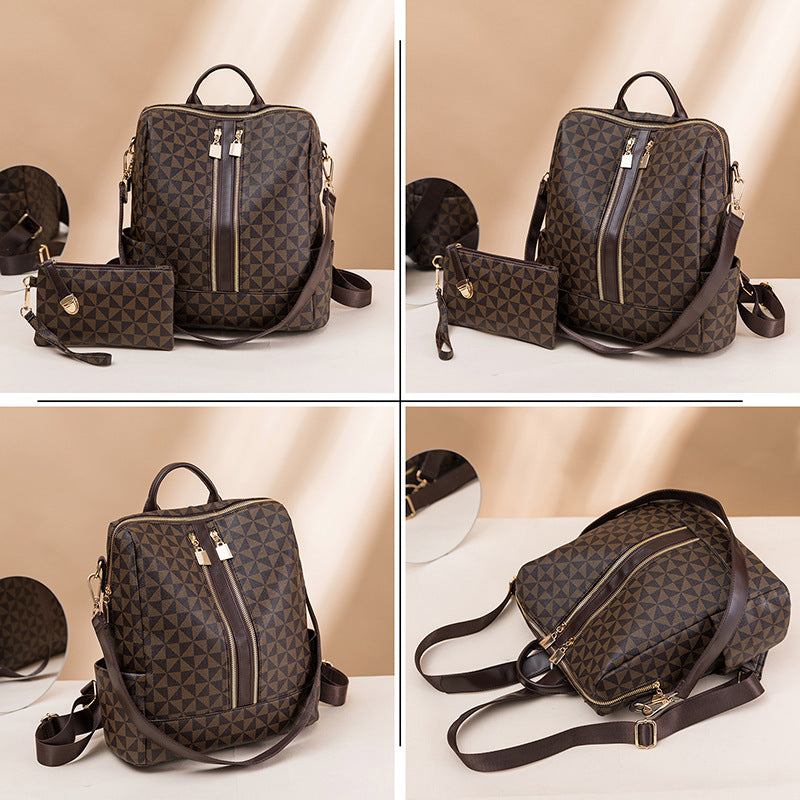 New Women's Fashion Casual Anti-theft Pu Leather Backpack