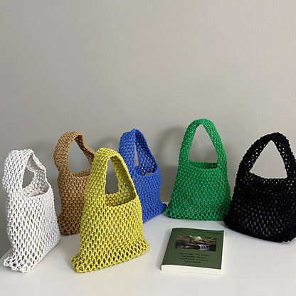 Sac de plage en maille polyvalent tissé à la main