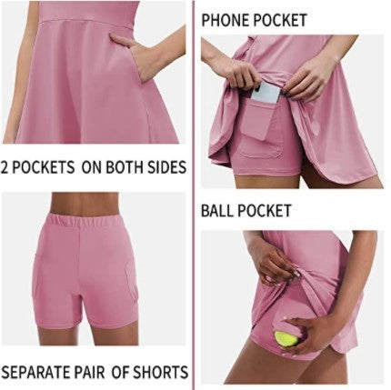 Jupe de tennis pour femme avec short intégré