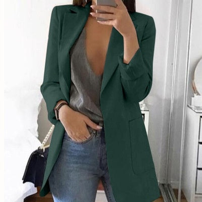 Blazer tempérament à revers slim cardigan