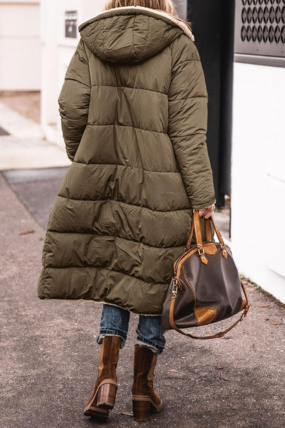 Veste à capuche en coton de couleur unie pour femme, manteau à manches longues