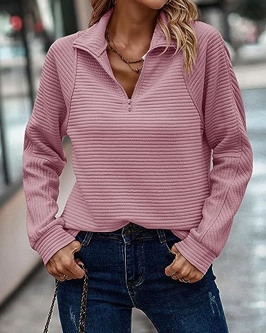 Pull ample en tricot avec fermeture éclair pour femme