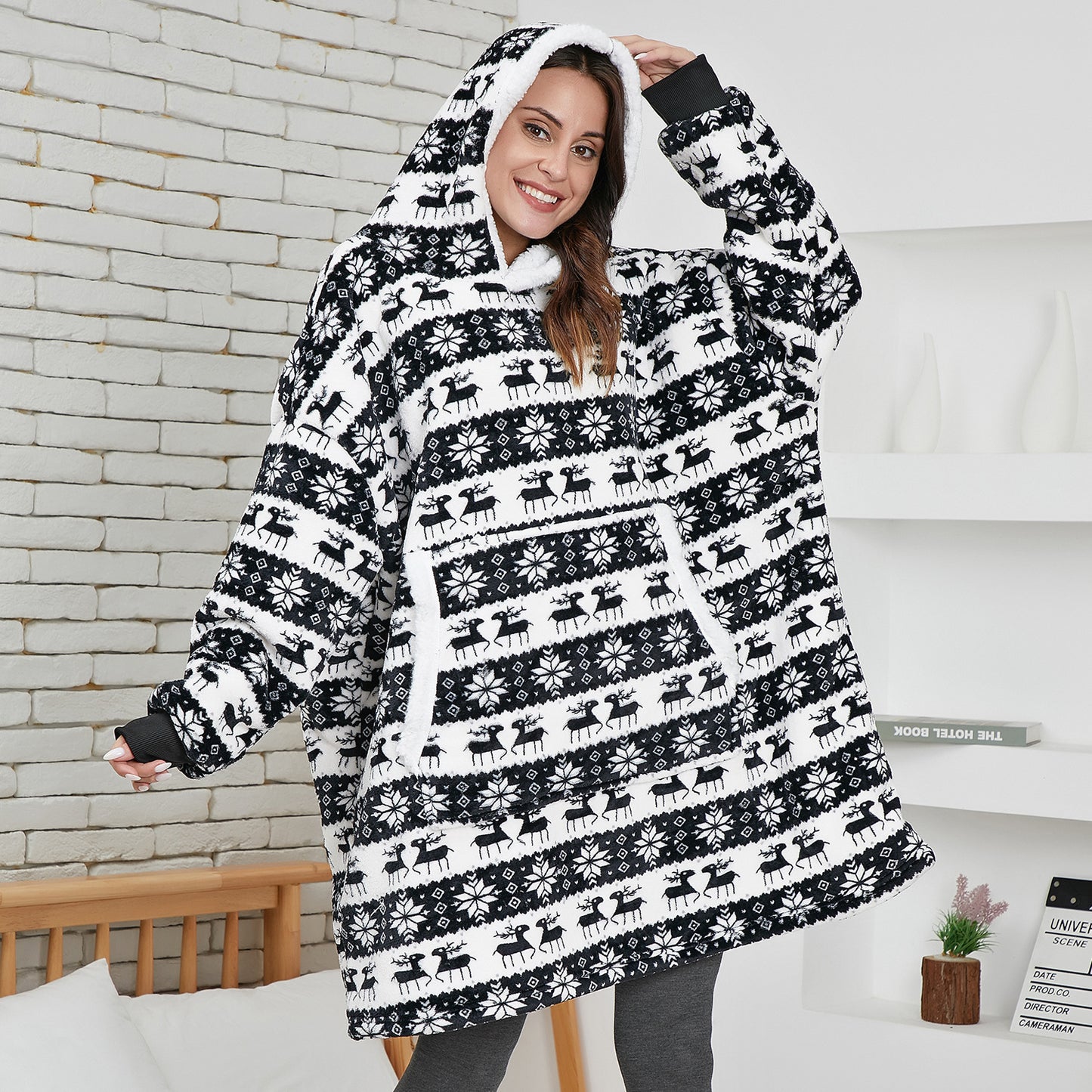 Batik-Digitaldruck Nerzsamt Warmer, lockerer Deckenpullover