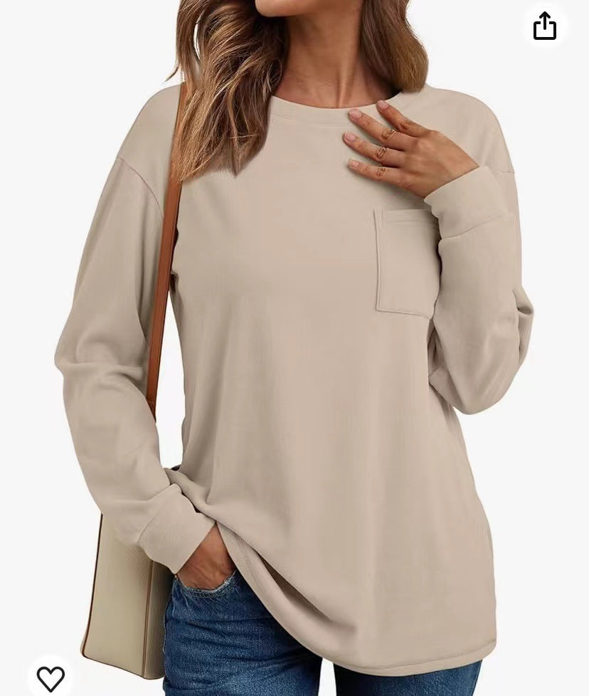 Pull ample à manches longues pour femme, vêtement de loisirs, à la mode, pour l'automne