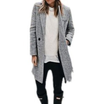 Casual Jacket Loose Commuter Multi-color Overcoat For Women