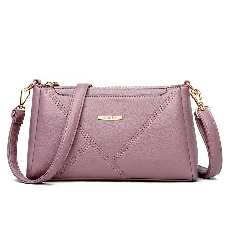 Texture Soft Leather Crossbody Bag Fashion Lady