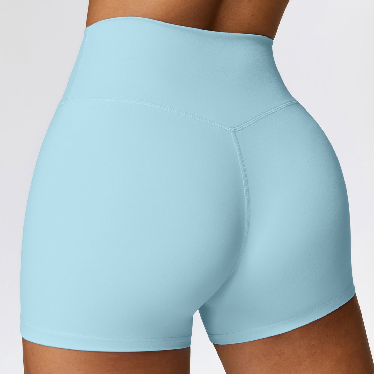 Brushed Tight Yoga Shorts Women's High Waist Belly Contracting Fitness Pants