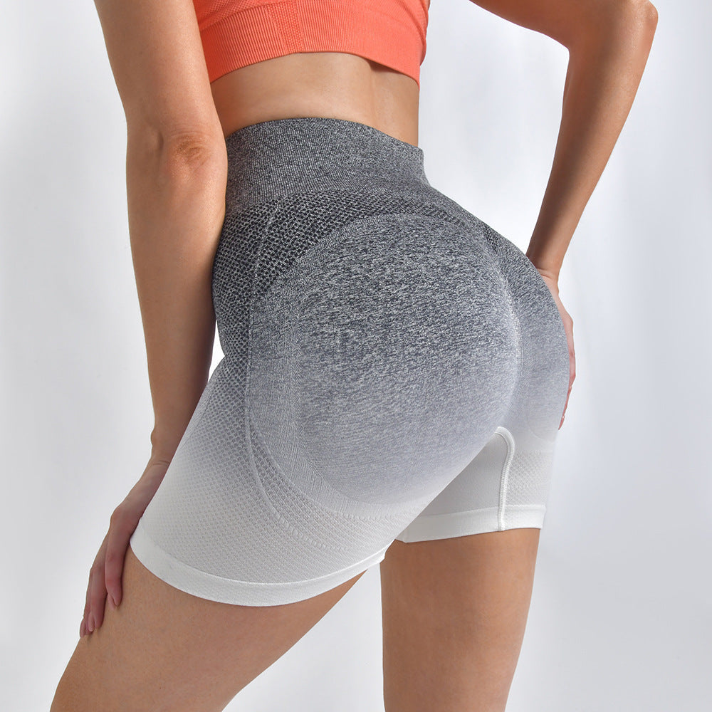 Short de yoga rayé taille haute pour femme, pantalon moulant rehaussant les hanches, leggings de sport, de course à pied et de fitness