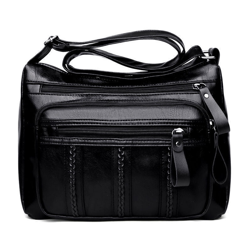 Soft PU Leather High-quality Multi-pocket Shoulder Bag