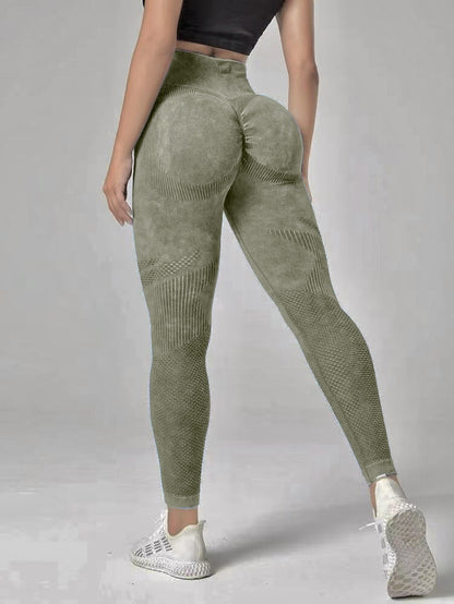 Leggings sans couture à conception creuse, taille haute, levage des hanches, course à pied, sport, fitness, yoga, vêtements pour femmes à la mode