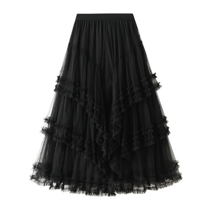 Slimming Multi-layer High-grade Gauze Skirt High-grade Skirt