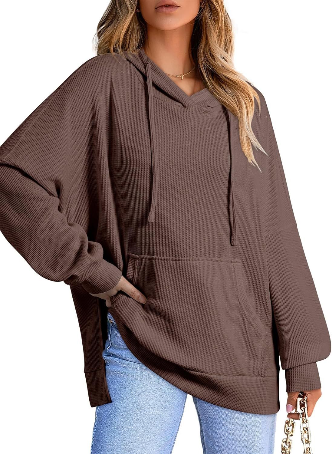 Sweat-shirt à manches longues avec poche pour femme