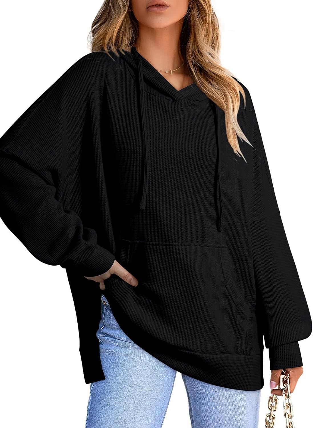 Sweat-shirt à manches longues avec poche pour femme