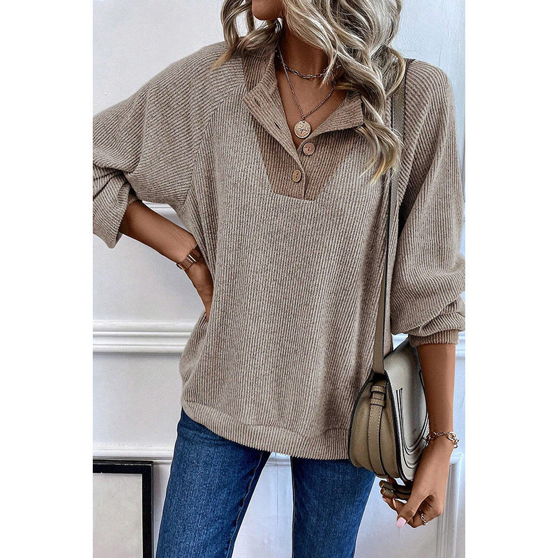 Color Block Rib Pullover Sweater