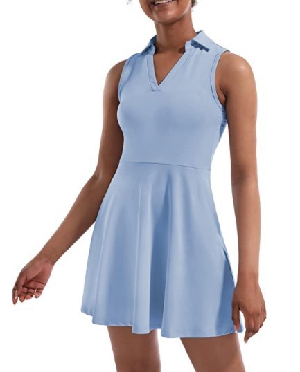 Women's Tennis Skirt With Built-in Shorts Dress