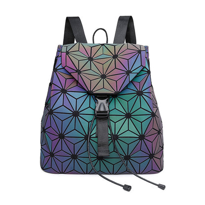 New Colorful Ladies Geometric Diamond Backpack