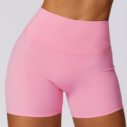 Short de sport moulant taille haute pour yoga et levage des hanches