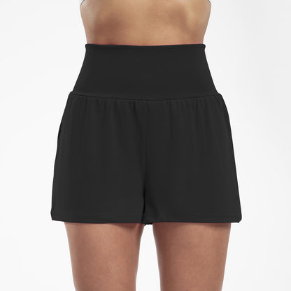 Atmungsaktive, schnelltrocknende High-Top-Yoga-Shorts für Damen