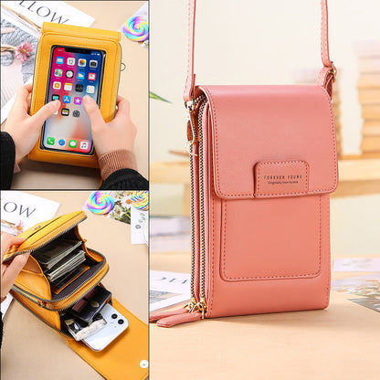 Sac messager mignon pour téléphone portable à écran tactile pour femme