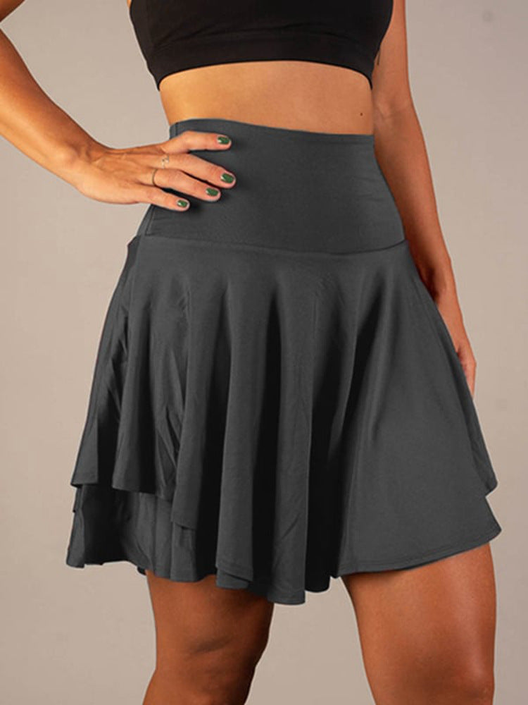 All-match Tutu High Waist Belly Contracting Running Short Skirt Anti-exposure Yoga Skirt